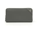 Prada Saffiano Long Wallet in Gray