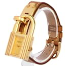 Relógio Hermes Kelly Quartz com mostrador dourado champanhe - Hermès