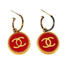 Boucles d'oreilles clous en plaqué or Chanel Coco Mark Circle