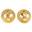 Chanel Gold Plated Clip Earrings