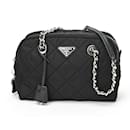 Prada Quilted Chain Shoulder Boston Bag