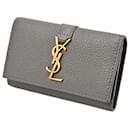 Saint Laurent Monogram Key Case in Gray