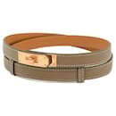 Ceinture Hermes Kelly 18 Femme Epson Etoupe Rose B Stamp - Hermès