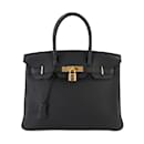 Sac à main Hermès Birkin 30 en cuir Togo noir