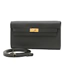 Hermes Kelly To Go Shoulder Bag in Black Epsom Leather - Hermès