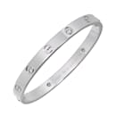 Cartier Love Bracelet Half Diamond in White Gold