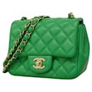 Chanel Green Lambskin Shoulder Bag