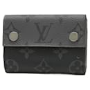 Louis Vuitton Monogram Eclipse Discovery Compact Tri-fold Wallet