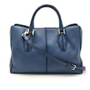 Tod's D-Styling D Bag in Blue Leather