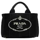 Prada Canapa Black Tote Bag