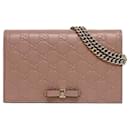 Gucci Pink Chain Shoulder Wallet