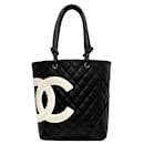 Borsa tote Chanel nera e bianca