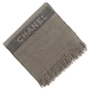 Chanel Wool Stole in Beige and Gray