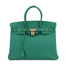 Sac à main Hermès Birkin 35 en Epsom Malachite