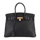 Hermes Birkin 35 Handbag in Black Togo Leather - Hermès