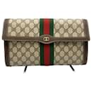 Bolsa clutch marrom Gucci