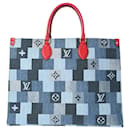 Sac tote On the Go GM en denim Monogram Louis Vuitton