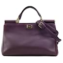 Dolce & Gabbana Dark Purple Leather Handbag