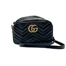 Bolsa de ombro de couro Gucci GG Marmont