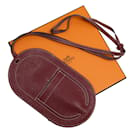 Hermes Bordeaux Leather Smartphone Case Pouch - Hermès