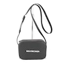 Balenciaga Black Leather Camera Shoulder Bag
