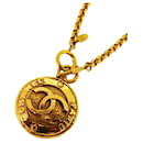 Chanel Gold Plated Necklace with Coco Mark