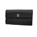 Chanel Long Wallet in Black Caviar Leather