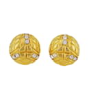 Chanel Gold Plated Clip Earrings