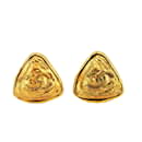 Chanel Gold Plated Clip Earrings