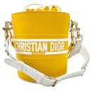 Sac à épaule en cuir jaune Christian Dior