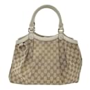 Gucci-Handtasche aus GG-Canvas und Leder