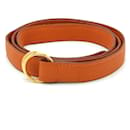 Ceinture en cuir à double anneau Hermes en orange - Hermès