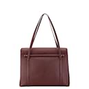 Bolsa tote Cartier Must Line em couro vermelho vinho