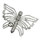 Gucci Interlocking G Butterfly Rhinestone Brooch