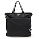 Prada Nylon and Leather Tote Bag