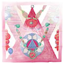 Hermes Carre 90 TIBET 2 Silk Pink Scarf - Hermès