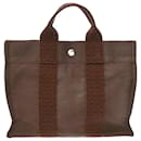 Bolsa tote de lona para mulheres Hermes Air Line PM Brown - Hermès