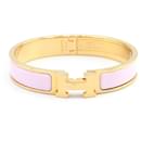 Hermes Click Clack H PM Light Pink Charm Bracelet - Hermès