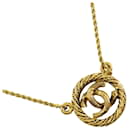 Chanel Coco Mark Gold Plated Necklace