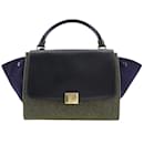 Celine Trapeze Handbag in Black and Gray - Céline