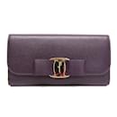 Salvatore Ferragamo Vara Leather Long Wallet