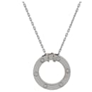 Colar Cartier Love 3P Diamante Feminino K18 Ouro Branco