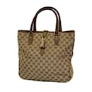 Borsa tote in tela marrone Gucci