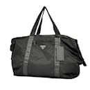 Prada schwarze Nylon Boston Tasche