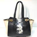 Salvatore Ferragamo Gancini Black Leather Handbag