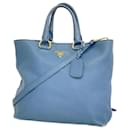 Prada Blue Leather Handbag