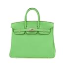 Sac à main Hermes Birkin 25 en Togo Vert Comic - Hermès