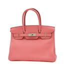 Sac à main Hermes Birkin 30 en Rose Azalee - Hermès