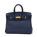 Hermes Birkin 25 Handbag in Togo Blue Sapphire - Hermès