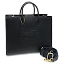 Bolsa de mão em couro preto Coach Ace Tote 35